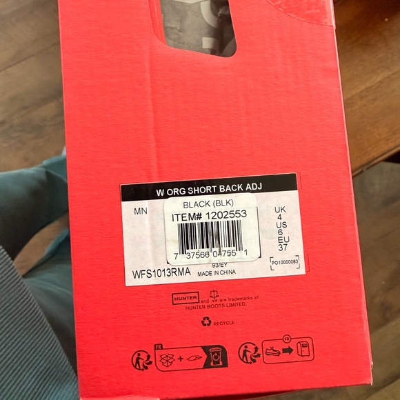 Hunter Original Women's Rubber Back Adjustable Short Rain Boots Size 6 - Picture 5 of 6